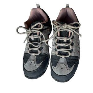 High Sierra Women’s Sz 7.5 Hiking Shoes  Gray Suede With Vents